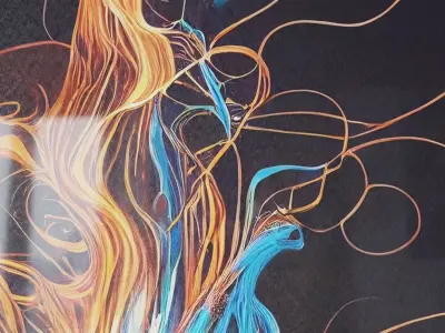 Framed Artwork Surrealist Portrait 1 3D model