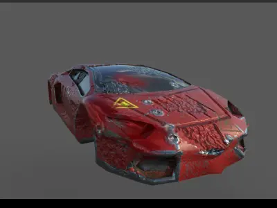 apocalypse car Low-poly 3D model