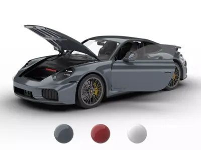 Porsche 911 Carrera Turbo S 2026 HQ 3d model 3D model