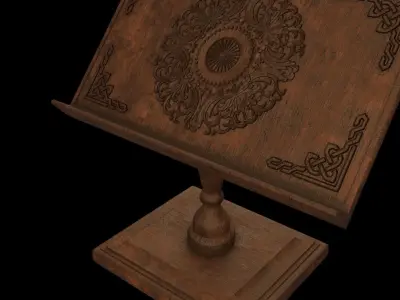 Book stand  Low-poly 3D model