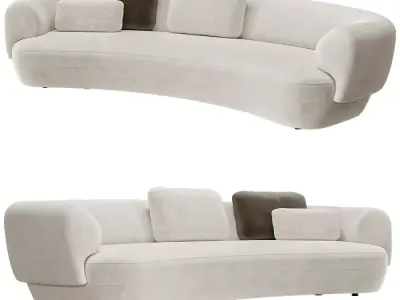 modern sofa combo Low-poly 3D model