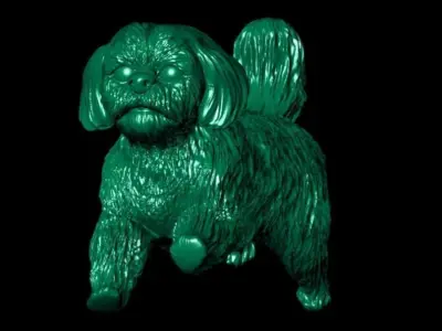 Running Dog 3D Printable Model 3D print model