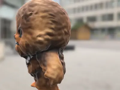 Chibi Chewbacca Low-poly 3D model