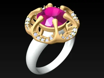 Diamond Ring - Womens Rings - GN246 3D print model