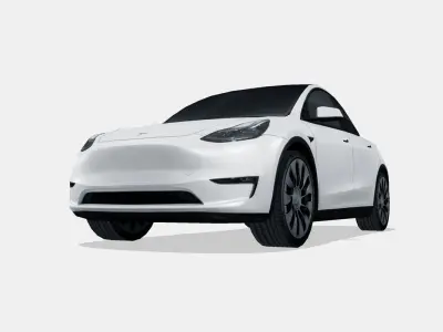 Tesla Model Y 2021 Low-poly 3D model