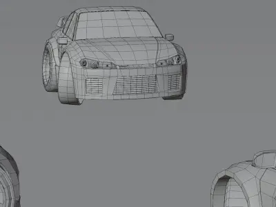 Stylized Car Pack Low-Poly Game Ready PBR Low-poly 3D model