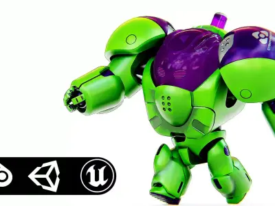 TOY BOT CYCLON B  Rigged for Unreal Engine - Unity - MIXAMO  3D model