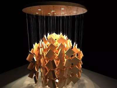 Chinese lantern 3D model 10