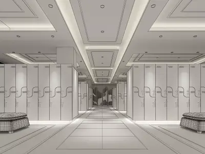 Locker room  3D model