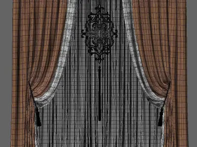 Set 01 Classic curtain 3D model