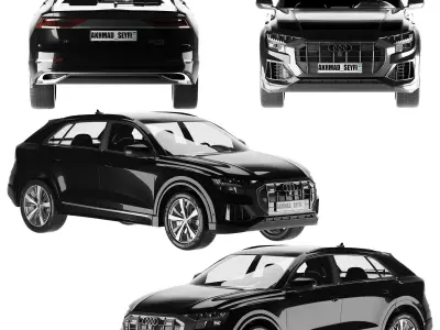 Audi Q8 Low-poly 3D model