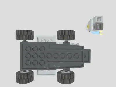 Veronica Voltage from Lego Racers 1999 game Free low-poly 3D model