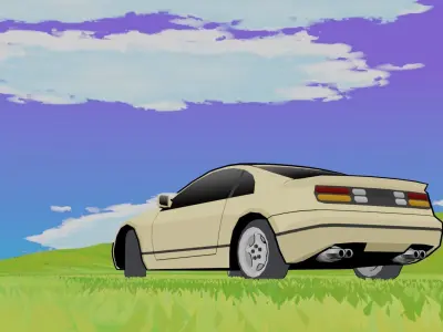 Nissan 300ZX Z32 Low-poly 3D model