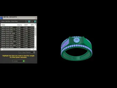 Mens gemstone diamond men Ring with details images 24 3D print model