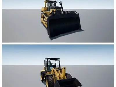 Heavy Equipment Pack Low-poly 3D model