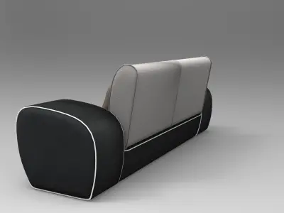 sofa leather cinema 3D model