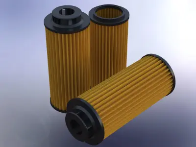 Engine Oil Filter 3D model 3D model