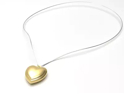 Heart design necklace 3D print model