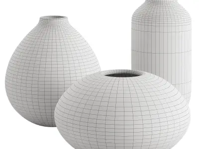 Tallan Handcrafted Ceramic Vases 3D model