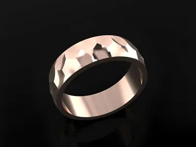 Wedding Band Hammered  3D print model