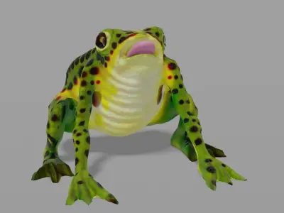 frog lowpoly Low-poly 3D model