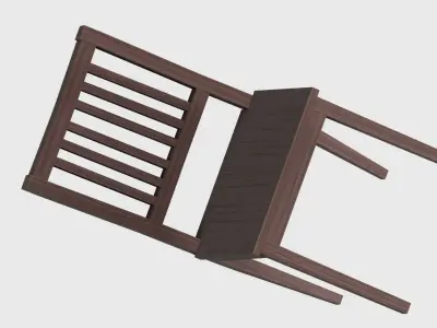 Simple Chair Low-poly 3D model