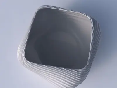 Bowl helix with bent extruded lines 3 3D print model