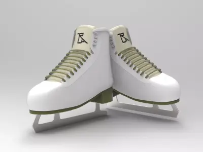 Ice Skate Shoe Low-poly 3D model