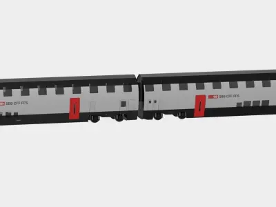 SBB electric swiss train Low-poly 3D model