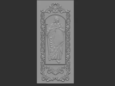 Jesus the shepherd door 3D model