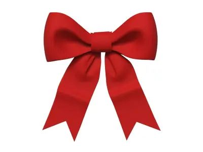 Christmas Bow Ribbon 36 Low-poly 3D model