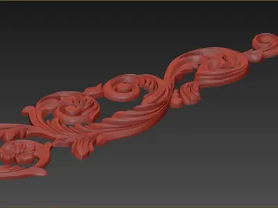 Carved decor 3D 3D model