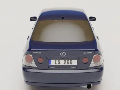 Lexus IS200 Low-poly 3D model
