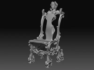 Baroque Fantasy Furniture Set 3D print model