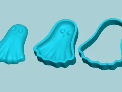 Halloween Molding A03 Ghost - Chocolate Silicone Mold 3D print model