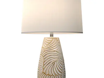 Rustic European Country Provence Nightstand bedside Table Lamp 3D model