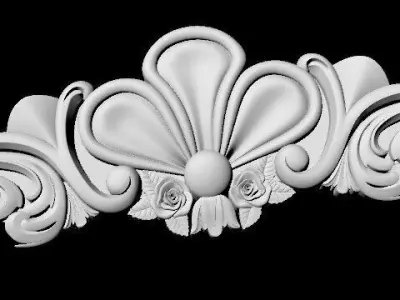 Central decor ornament for furniture 3D model 280