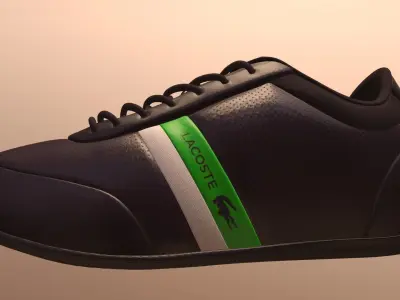 LACOSTE LEATHER SHOES PBR Low-poly 3D model
