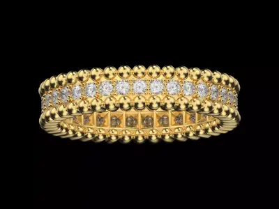 Perlee diamonds ring 3D print model