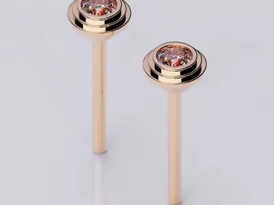 D Amour earrings XS Style 3D print model