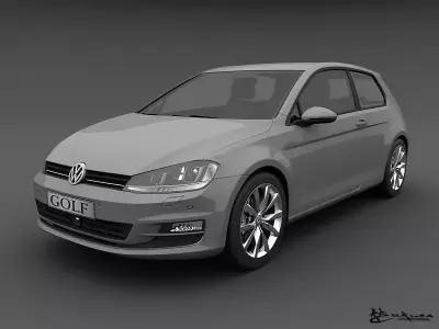 Volkswagen Golf 3 doors 2013 3D model