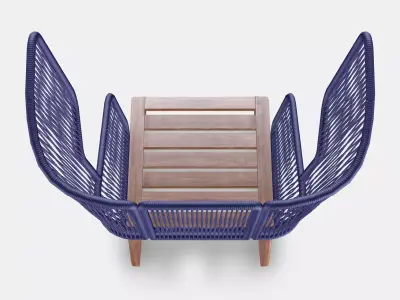 VINGSON Wing chair in-outdoor 3D model
