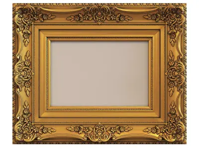 Frame picture gold v9 3D model