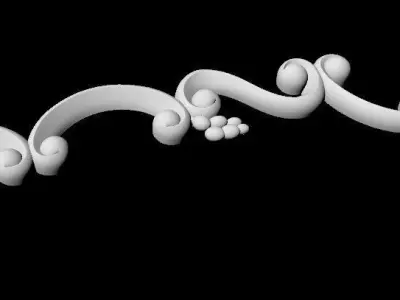 Central decor ornament for furniture 3D model 262