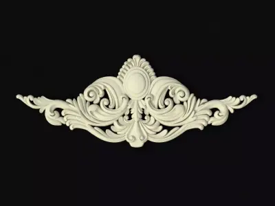 Central decor ornament for furniture 3D model 741