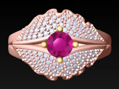 Diamond Ring - Womens Rings - GN176 3D print model