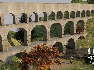 Roman Island Aqueduct  3D model