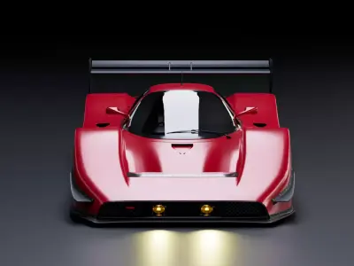 Mid-poly Group C racing prototype v1 3D model