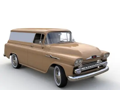 CHEVY 3100 APACHE PANEL VAN 1958 3D model
