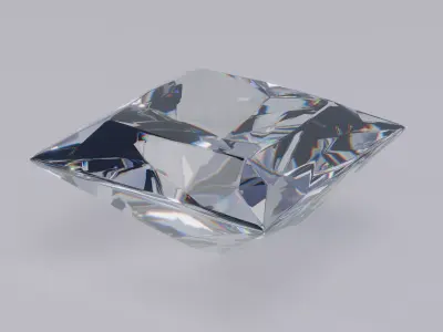 Princess Diamond Ideal Cut 3D model